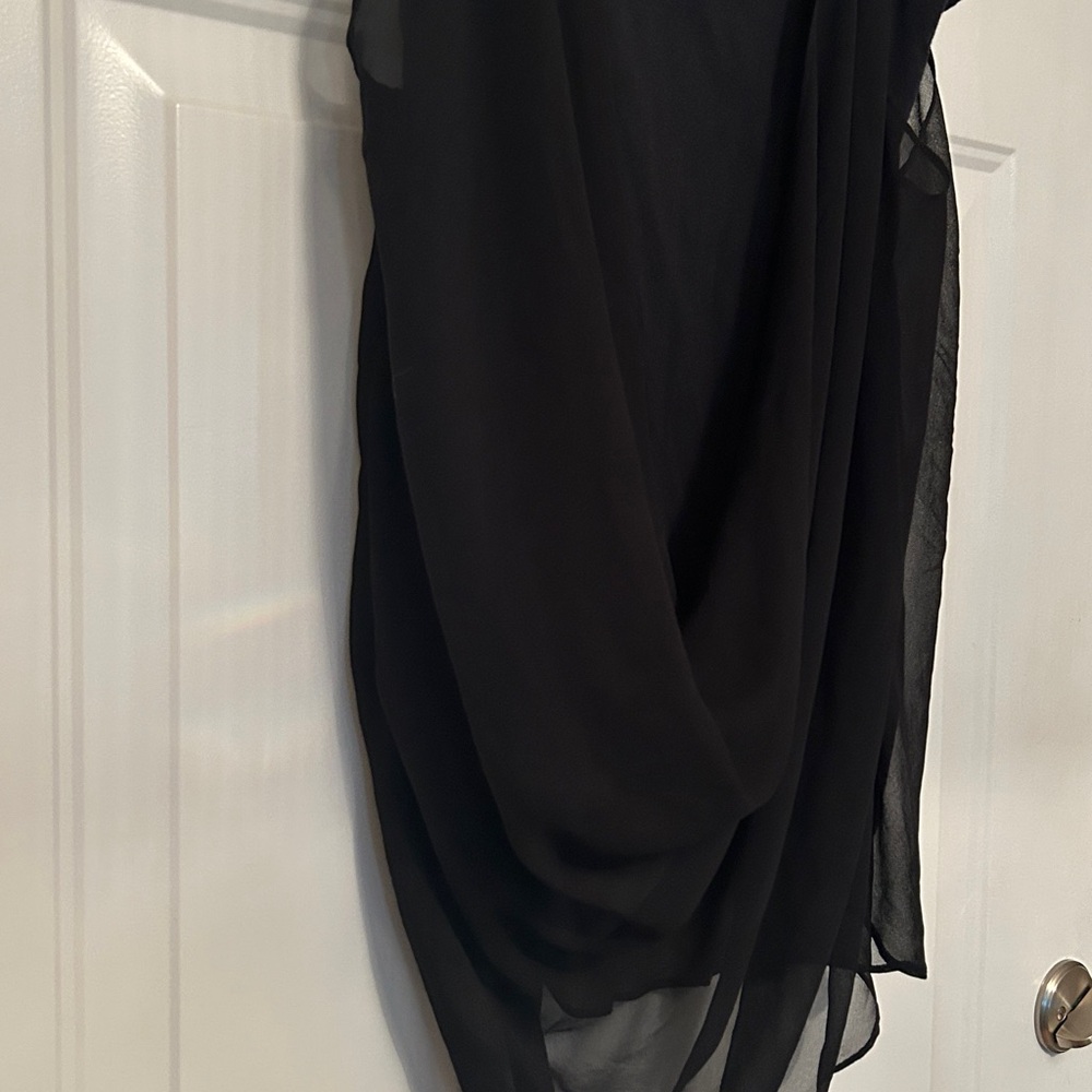 Simply Vera Vera Wang Black Draped Sleeveless Blouse - Picture 4 of 12